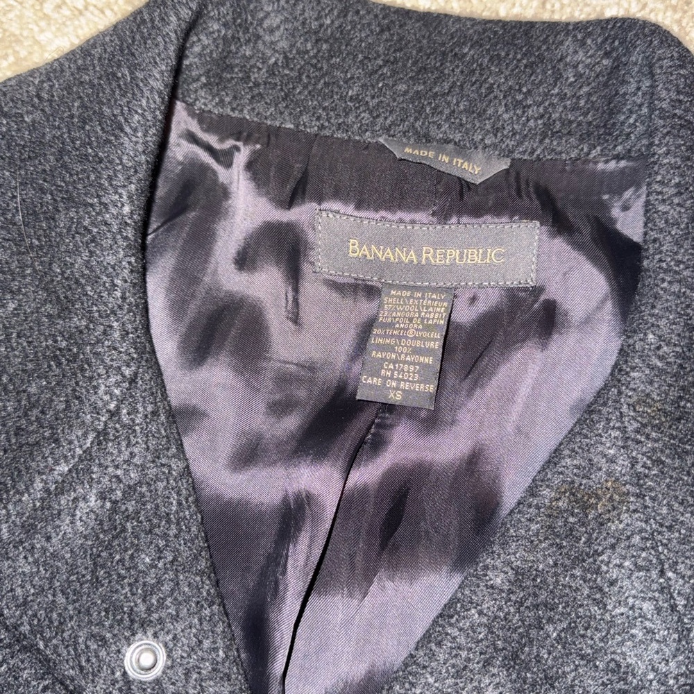 Banana Republic Black Trench Coat Timeless Design - Picture 3 of 7